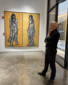 Ioannis Kadras , Mixed Media on Plywood, 240 x 120 cm , 2022