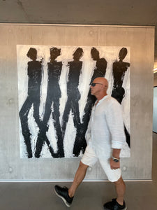 Ioannis Kadras, Mixed Media on Canvas, 200 x 200 cm, 2019