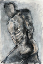 Load image into Gallery viewer, Ioannis Kadras, Mixed Media ( Charcoal), Drawing, 50 x 70 cm excluded Passepartout Size .
