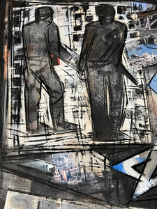 Ioannis Kadras, Mixed Media on Plywood, 480 x 240 cm, 2024