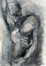 Load image into Gallery viewer, Ioannis Kadras, Mixed Media ( Charcoal), Drawing, 50 x 70 cm excluded Passepartout Size .
