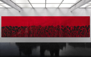 Ioannis Kadras, Mixed Media on Canvas, 220 x 1000 cm, 2024