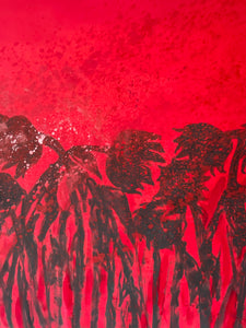 Ioannis Kadras, Mixed Media on Canvas, 220 x 1000 cm, 2024