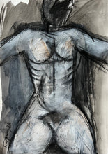 Load image into Gallery viewer, Ioannis Kadras, Mixed Media ( Charcoal), Drawing, 50 x 70 cm excluded Passepartout Size .
