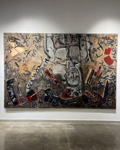 Ioannis Kadras, Mixed Media on Plywood, 240 x 360 cm, 2022