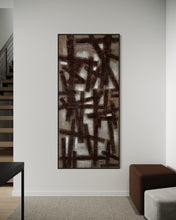 Load image into Gallery viewer, Ioannis Kadras, Mixed Media on Burlap, 200 x 90 cm, 2024
